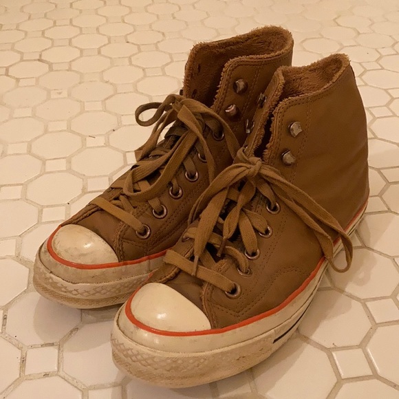 SOLD Faux Fur Lined Converse AllStar Hi-Tops! - Picture 1 of 6